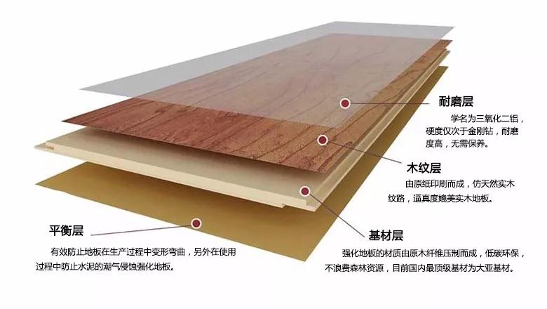 太阳城官网强化地板刨面图
